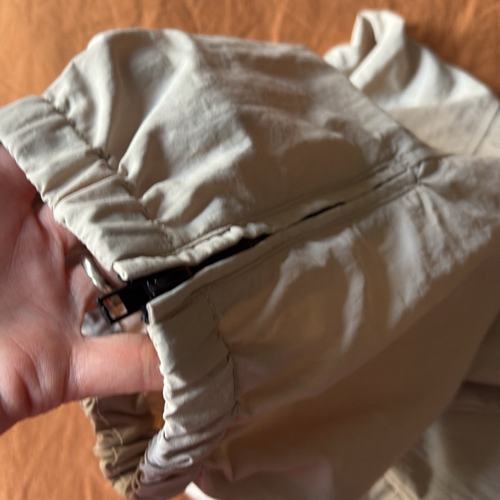Zara Beige Cargo Parachute Pants with Drawstring Waist Sz M - Picture 11 of 12